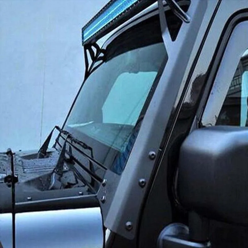 52" 5D-PRO Light Bar&Windshield Mounting Brackets For Jeep Wrangler JK 2007~2017
