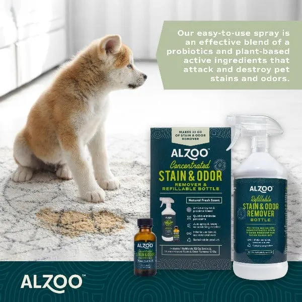 ALZOO Concentrated Enzyme-Based Stain & Odor Remover Kit