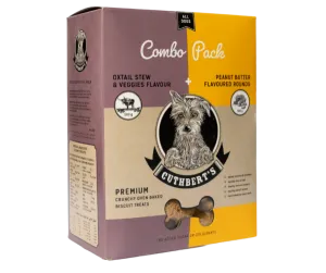 Cuthbert's - Combo Pack-Oxtail Stew & Veg   Peanut Butter Flavour Rounds - 1kg box