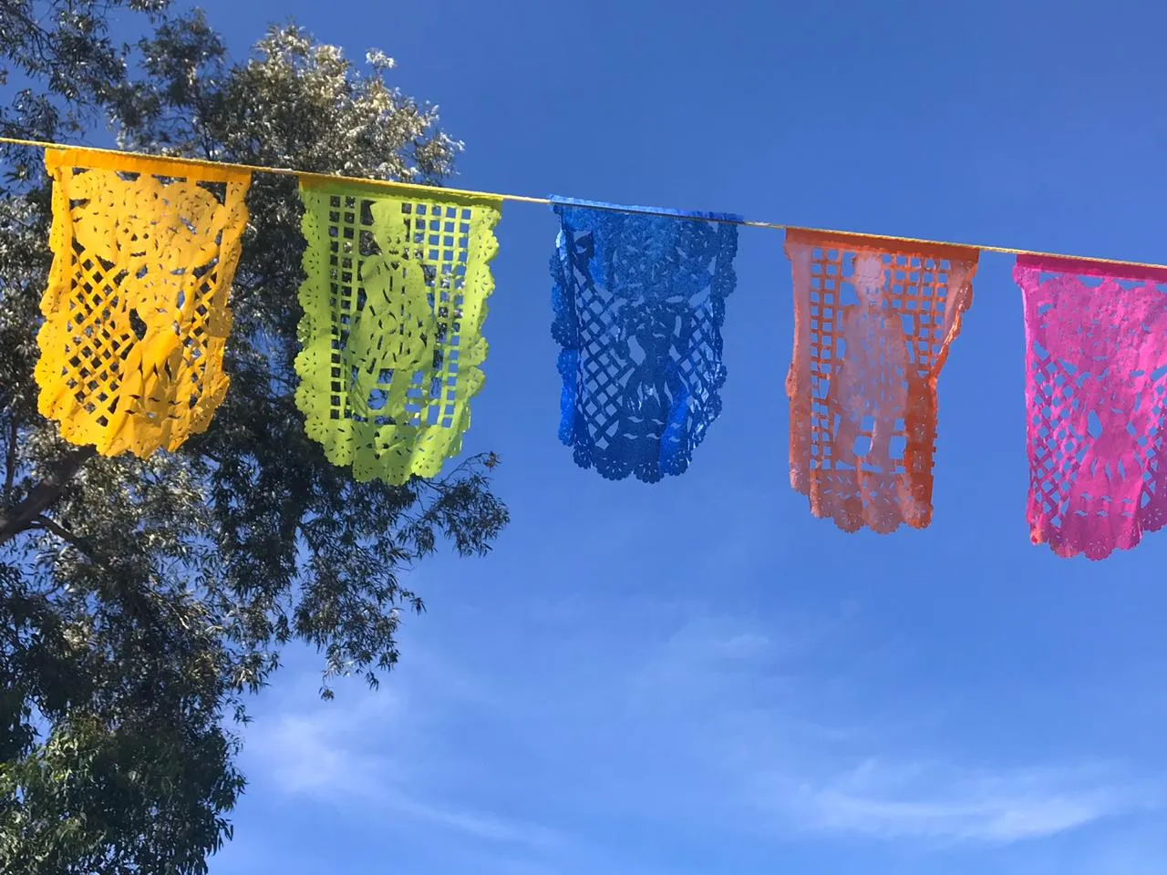 Day Of The Dead Banner Halloween Bunting | 5m / 16ft Papel Picado Banner with 16 Medium Flags