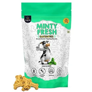 Goofy Tails Minty Fresh Milk & Mint Biscuit Treats for Dogs & Puppies