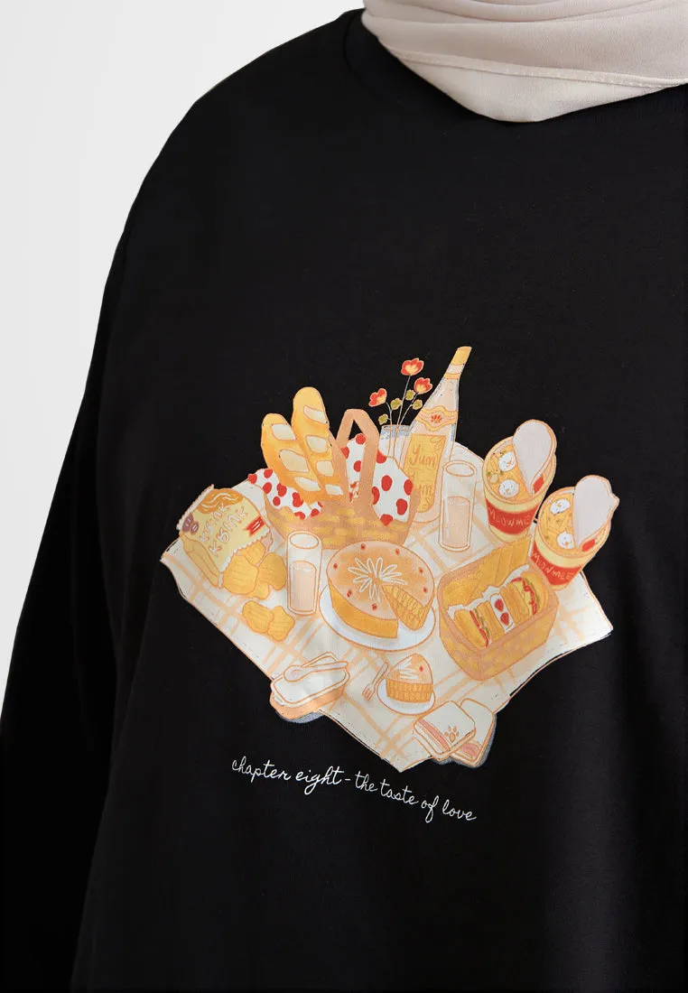 Grace Long Sleeve Single Jersey Graphic Tee