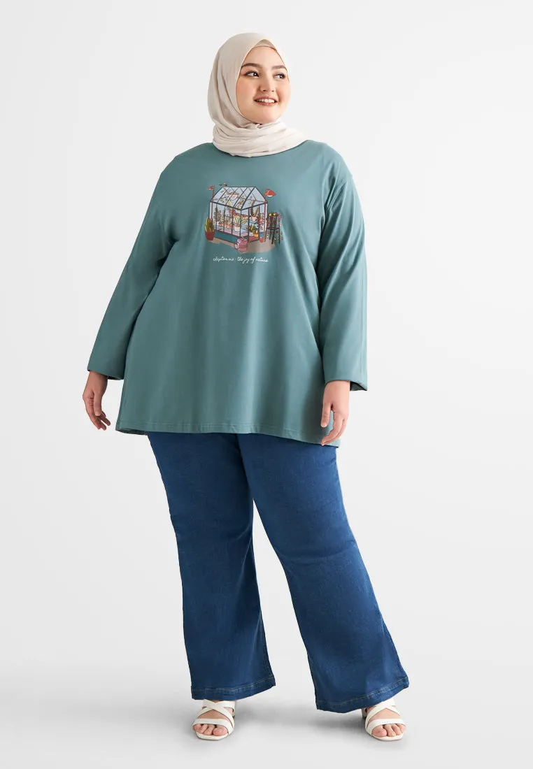 Grace Long Sleeve Single Jersey Graphic Tee