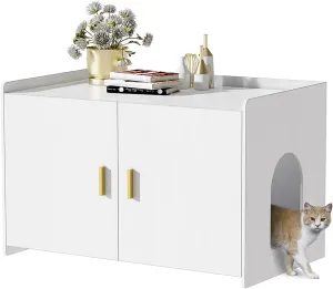 Hidden Litterbox Cabinet Furniture with Removable Divider