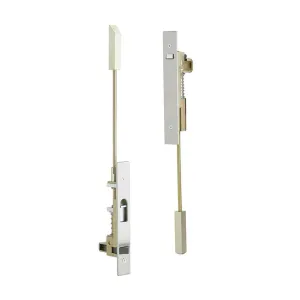 Ives FB51P 12 MD US32D Constant Latching Top and Automatic Bottom Bolt, 12" Rod, Metal Doors, Satin Stainless Steel