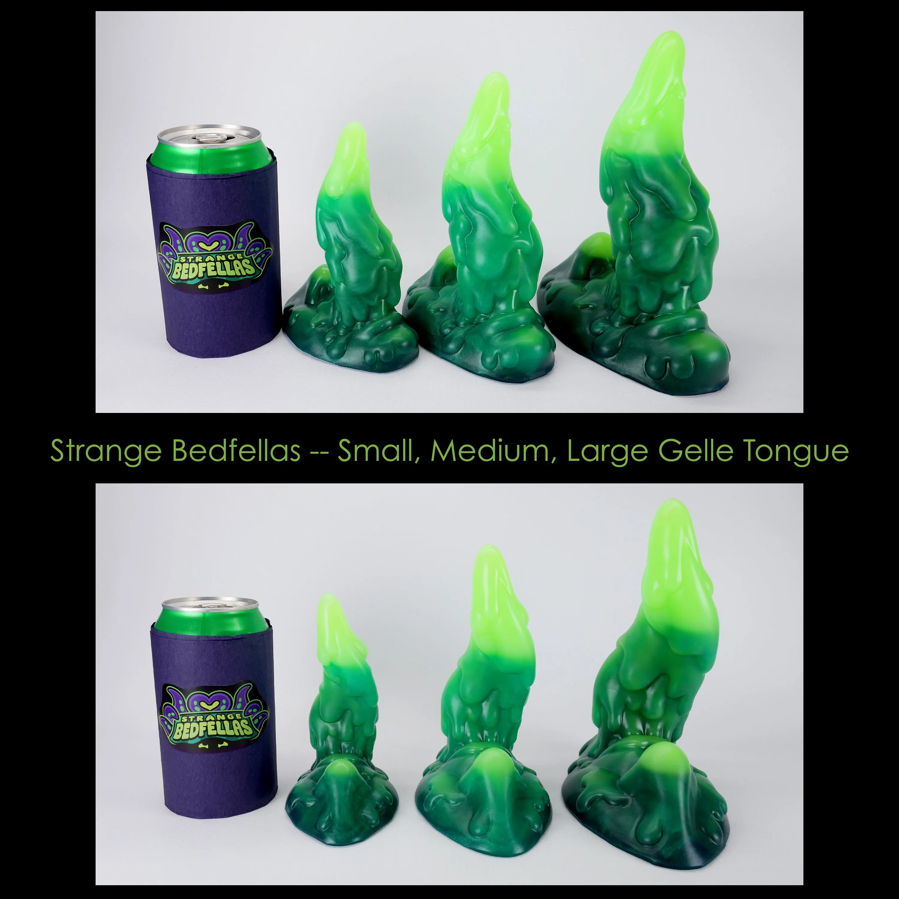 Medium Gelle's Tongue -- Near Clear 31* silicone -- GT-223