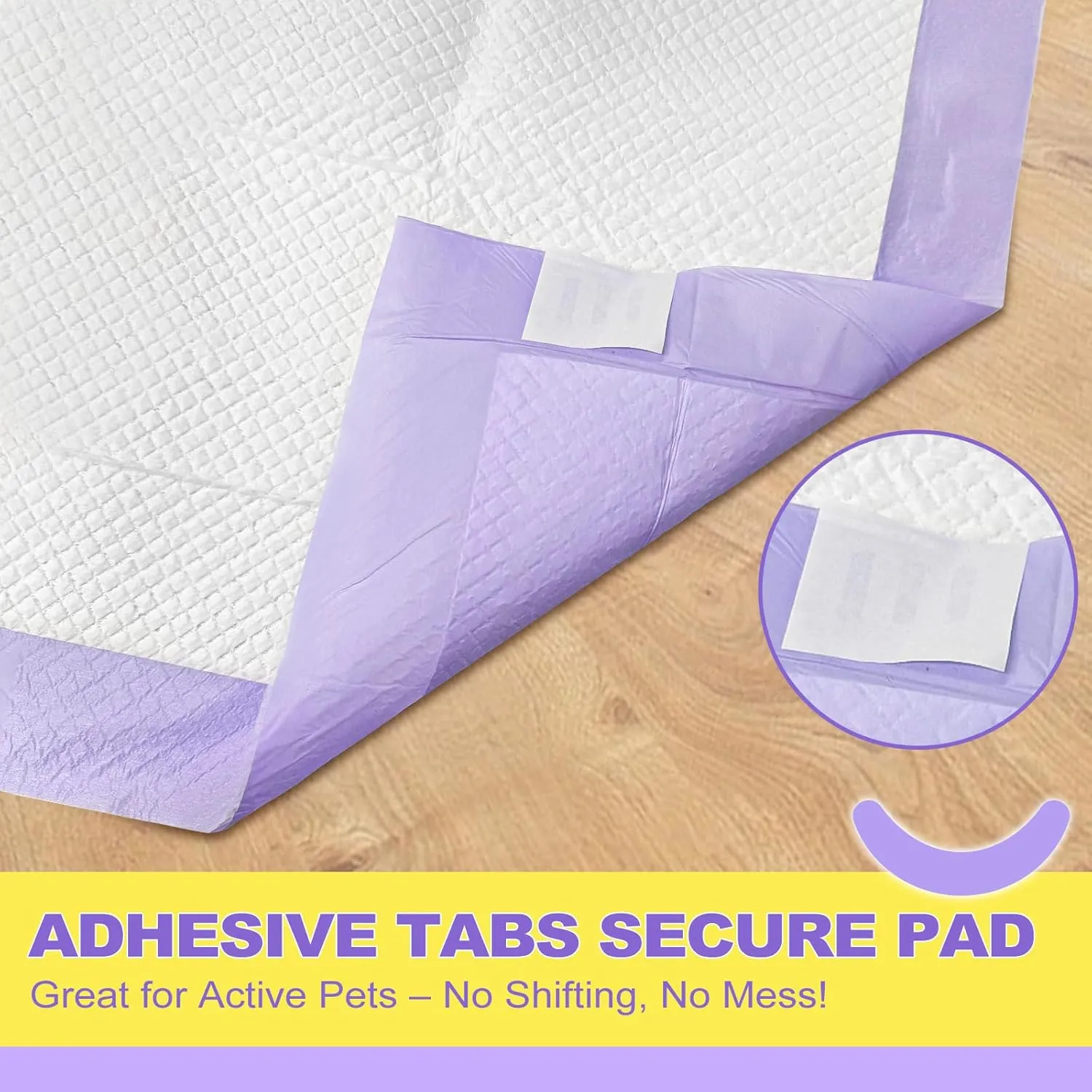 MIZOK Puppy Pads 30x36in Dog Pee Pads Lavender Scented Odor-Control, Training Pads for Dogs Super Absorbent Up to 10 Cups, Puppy Pads XL with 6-Layer Leak-Proof Quick-Dry Purple (40 Counts)
