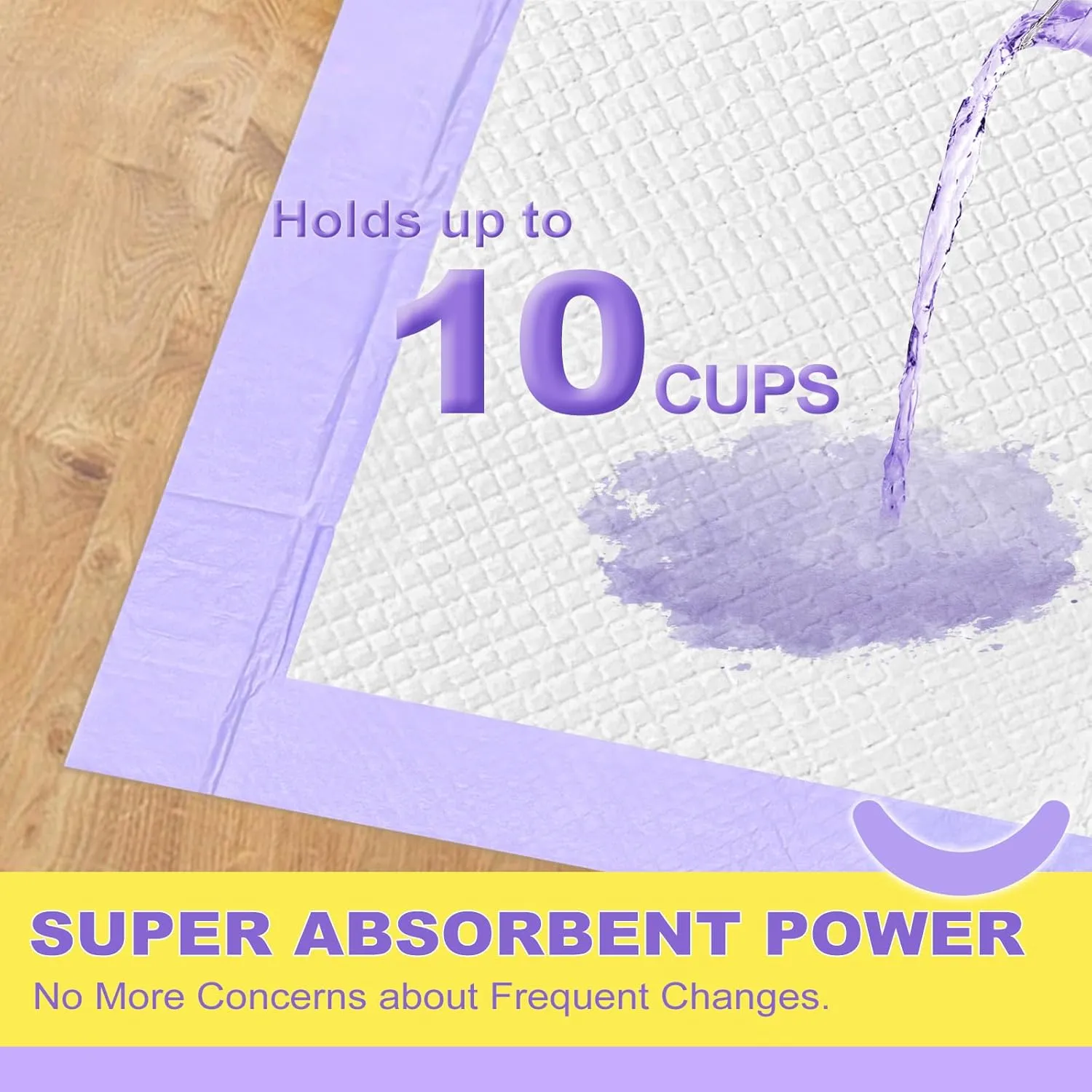 MIZOK Puppy Pads 30x36in Dog Pee Pads Lavender Scented Odor-Control, Training Pads for Dogs Super Absorbent Up to 10 Cups, Puppy Pads XL with 6-Layer Leak-Proof Quick-Dry Purple (40 Counts)