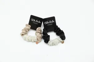 OOH LA LA by LITTLE WOMEN TOO  PEARL SCRUNCHIE