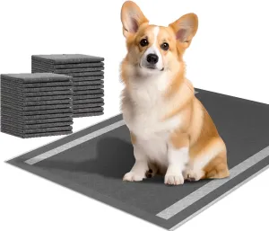 Puppy Pee Pads 100 Count, 23'' x 23'' Charcoal Dog Pee Pads, Leak-Proof Quick-Dry Strong Absorbency for Potty Training
