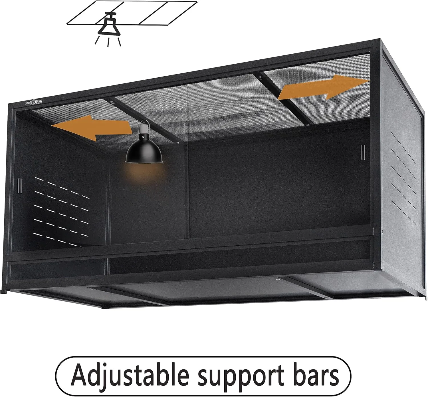 Reptile Terrarium 40''x16''x16'' ToxiRium Large PVC Reptile Enclosure 44 Gallons for Bearded Dragon Gecko Lizard Snake, Wide Breeding Vivarium Area with Sliding Doors Lock