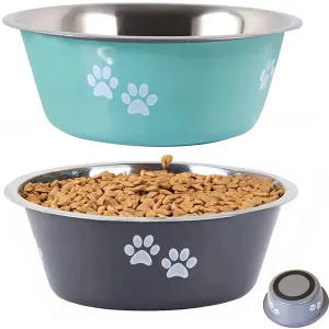 Stylish Stainless Steel Dog Bowls for Medium to Large Pets