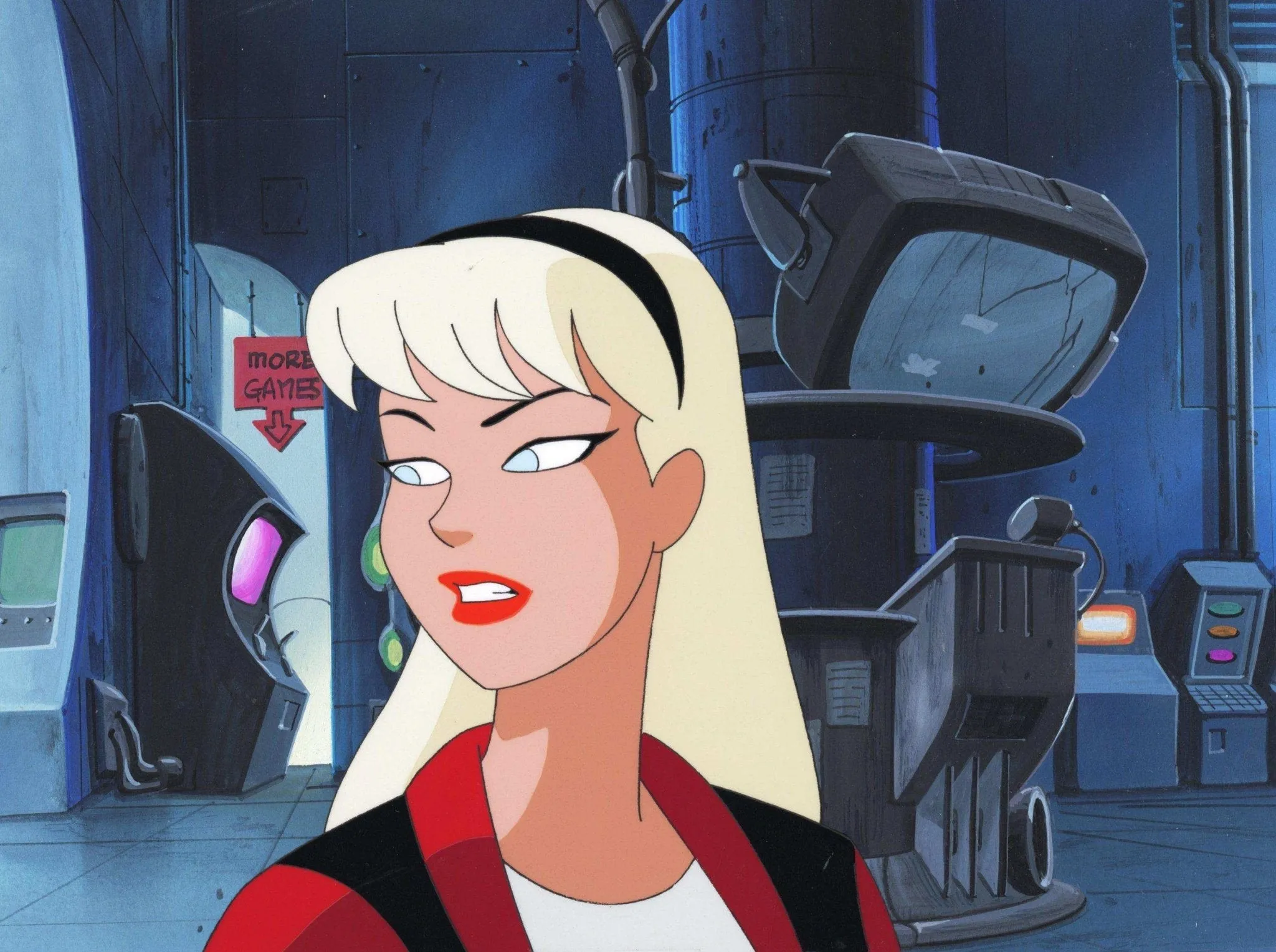 Superman the Animated Series Original Production Cel on Original Background: Kara (Supergirl)