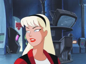Superman the Animated Series Original Production Cel on Original Background: Kara (Supergirl)